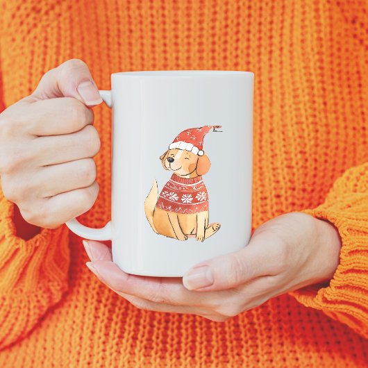 愛らしいクリスマスドッグマグ コーヒーマグカップ