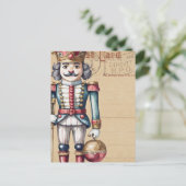 愛らしいクリスマスナットクレイカーヴィンテージ ポストカード (スタンド正面)