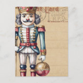 愛らしいクリスマスナットクレイカーヴィンテージ ポストカード (正面)