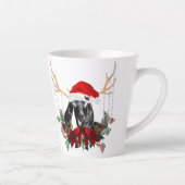 愛らしいクリスマスヌビアンヤギの子 カフェラテマグ (右)