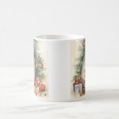 愛らしいクリスマスハリネズミのホリデーコーヒーマグ コーヒーマグカップ (中央)