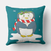 愛らしいクリスマスペンギン クッション (裏面)