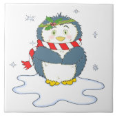 愛らしいクリスマスペンギン タイル (正面)