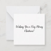 愛らしいクリスマスマウス ノートカード (裏面)