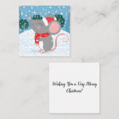 愛らしいクリスマスマウス ノートカード (正面/裏面)