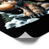 愛らしいクリスマスムースメリークリスムースメンズウォム ポスター (角)