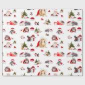愛らしいクリスマス子猫ラッピング紙 ラッピングペーパー (フラット)