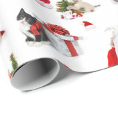 愛らしいクリスマス子猫ラッピング紙 ラッピングペーパー (ロールコーナー)