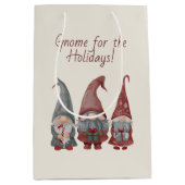 愛らしいクリスマス格言と休日応援 ミディアムペーパーバッグ (正面)