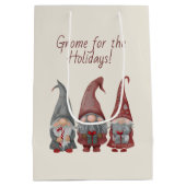 愛らしいクリスマス格言と休日応援 ミディアムペーパーバッグ (裏面)