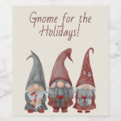 愛らしいクリスマス格言と休日応援 ワインラベル (シングルラベル)