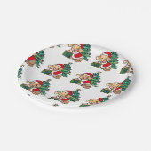 愛らしいクリスマス犬のプレート ペーパープレート (アングル)