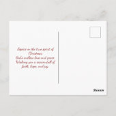 愛らしいクリスマス猫の愛猫 ポストカード (裏面)