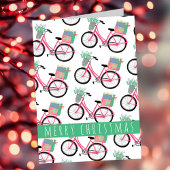 愛らしいクリスマス自転車の休日かわいいピガーリーンク カード