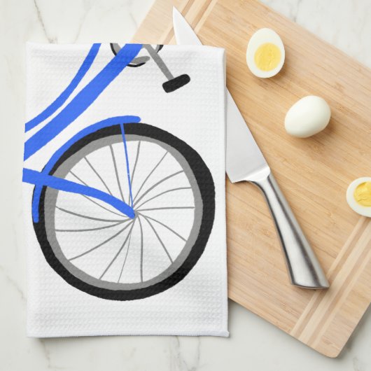 愛らしいクリスマス自転車の休日クリスマスギフト キッチンタオル (四つ折り)