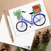 愛らしいクリスマス自転車の休日クリスマスギフト ポストカード