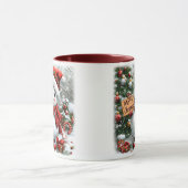 愛らしいクリスマス雪だるま マグカップ (中央)