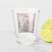 愛らしいクリスマス・ウォンバット ショットグラス (裏面)