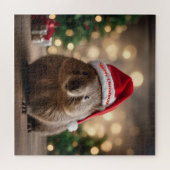 愛らしいクリスマス・ウォンバット ジグソーパズル (横)