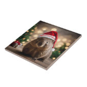 愛らしいクリスマス・ウォンバット タイル (側面)