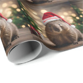 愛らしいクリスマス・ウォンバット ラッピングペーパー (ロールコーナー)