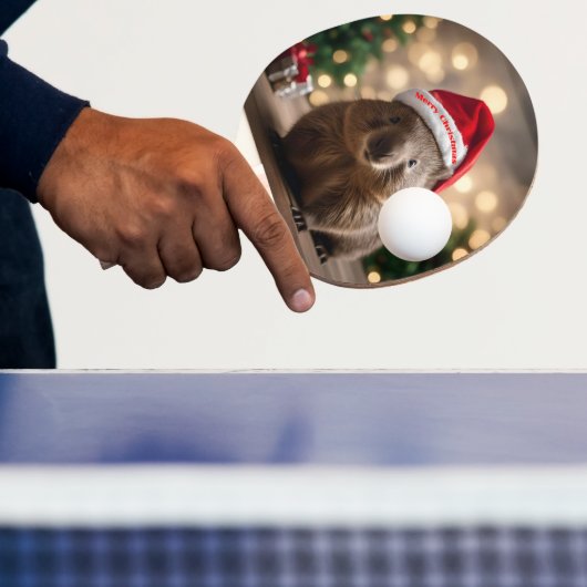愛らしいクリスマス・ウォンバット 卓球ラケット (インサイチュ)