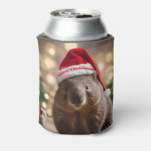 愛らしいクリスマス・ウォンバット 缶クーラー (缶裏面)