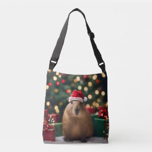 愛らしいクリスマス・キャピバラ クロスボディバッグ