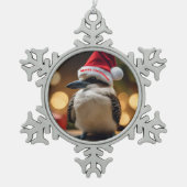 愛らしいクリスマス・クーカブラ スノーフレークピューターオーナメント (正面)