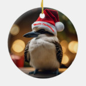 愛らしいクリスマス・クーカブラ セラミックオーナメント (裏面)