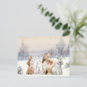 愛らしいクリスマス/休日 ポストカード (スタンド正面)