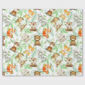 愛らしいクリッターラッピング紙 ラッピングペーパー (フラット)