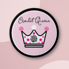 愛らしいクロシェ・クイーンギフト 缶バッジ