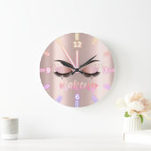 愛らしいクールトレンディーバラ金ゴールドフェイクラヘス ラージ壁時計 (ホーム)