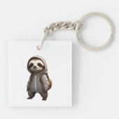 愛らしいクールナースイラストレーション キーホルダー (裏面)