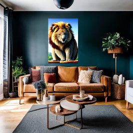 愛らしいクールハイブリッドライオンコアラ | AI Art ポスター