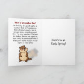 愛らしいグラウンドホッグの日 カード (内部)