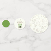 愛らしいグリーンアクソロテルボバティーキッドバースデーパーティー コンフェッティ (裏面)