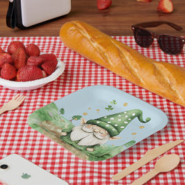 愛らしいグリーンセントパトリックの日の格言 ペーパープレート