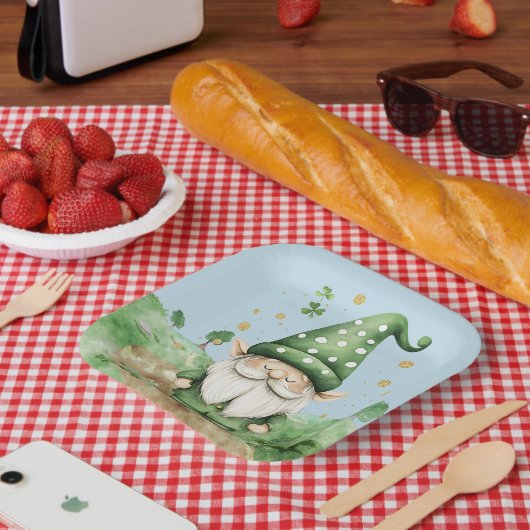 愛らしいグリーンセントパトリックの日の格言 ペーパープレート (ピクニック)