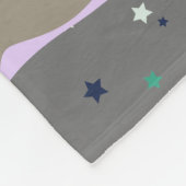 愛らしいグレーパターンの子供 フリースブランケット (角)