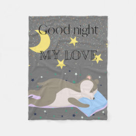 愛らしいグレーパターンの子供 フリースブランケット