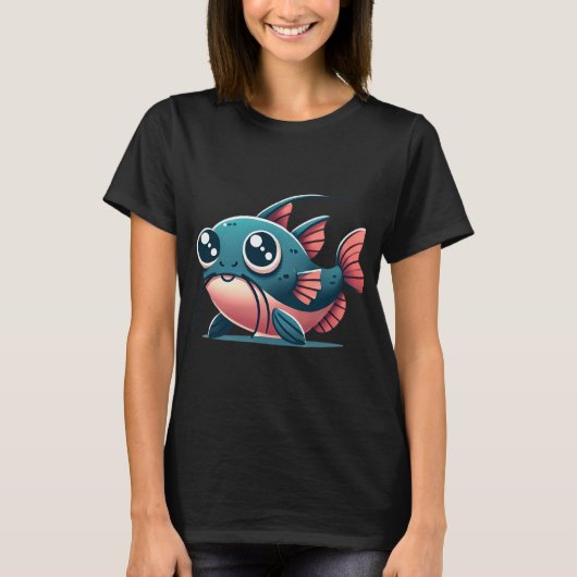 愛らしいグーンチキャットフィッシュ Tシャツ (正面)
