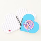 愛らしいゲーマーガールかわいいドッグ&ヘッドフォンベビーブルー ノートブック (内部)