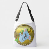 愛らしいコアラぶら下がったクマの木の枝 クロスボディバッグ (正面)