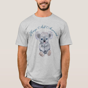愛らしいコアラハグ&ハート Tシャツ