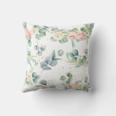 愛らしいコアラピンクフローラユーカリプトゥスガール子供部屋 クッション (裏面)