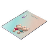 愛らしいココ&イジーバンニーズゴー新学期 ノートブック (左側)