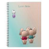 愛らしいココ&イジーバンニーズゴー新学期 ノートブック (正面)