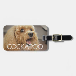 愛らしいコッカプー犬のスマイル オーダーメイドデザイン ラゲッジタグ
